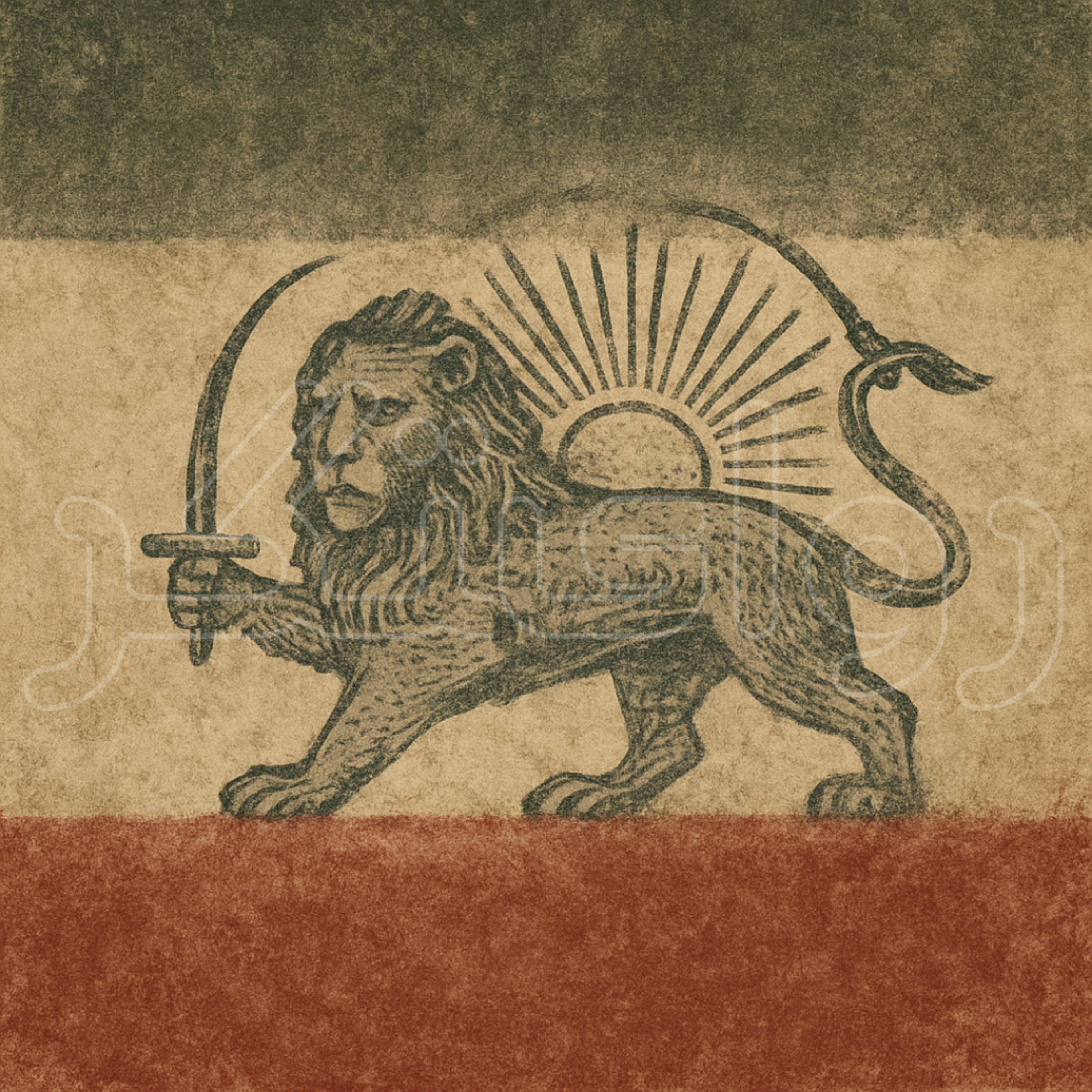پرچم شیر و خورشید  - Lion and Sun